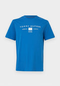 Tommy Hilfiger BRAND LOVE MONO STACK TEE - Print T-shirt - blue orbit