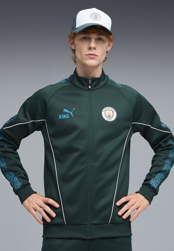 Puma MANCHESTER CITY FC KING ANTHEM - Training jacket - green terrain-tropical blue