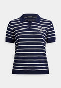 Lauren Ralph Lauren Woman STRIPED COTTON-BLEND POLO