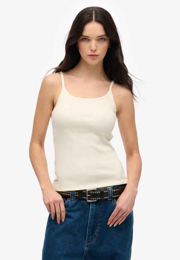 Superdry & Co ATHLETIC ESSENTIALS SCOOP NECK  - Top - off white