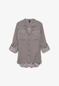 Vero Moda VMBUMPY L/S SHIRT NEW WVN NOOS - Button-down blouse - winetasting