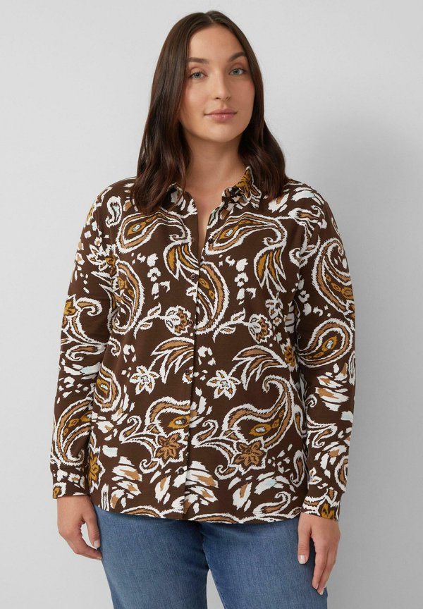 s.Oliver Button-down blouse - dunkelbraun
