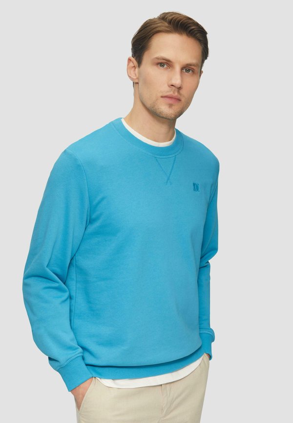 s.Oliver CREW NECK MIT LOGO-STICKEREI - Sweatshirt - pastelltürkis