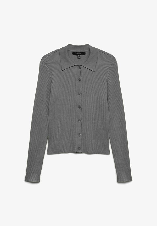 Vero Moda Knitted VMVADIN Knitted - Cardigan - medium grey melange