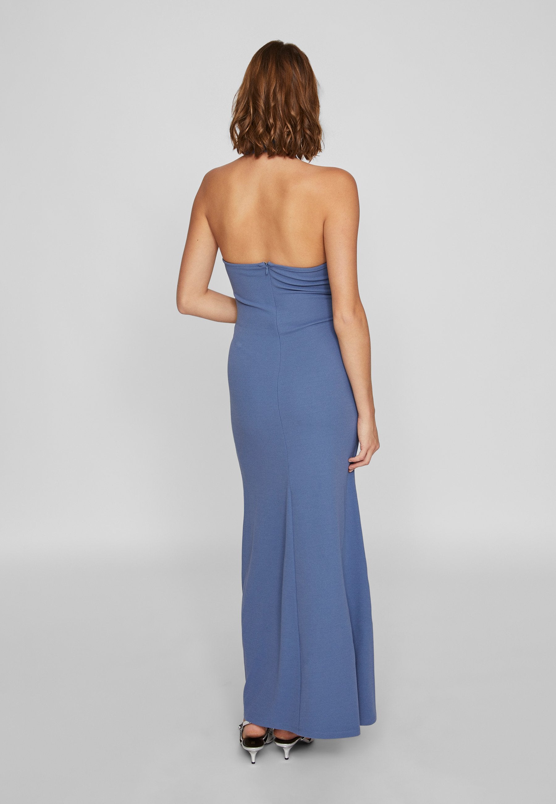 VILA VICLARA HALTERNECK FRILL DRESS