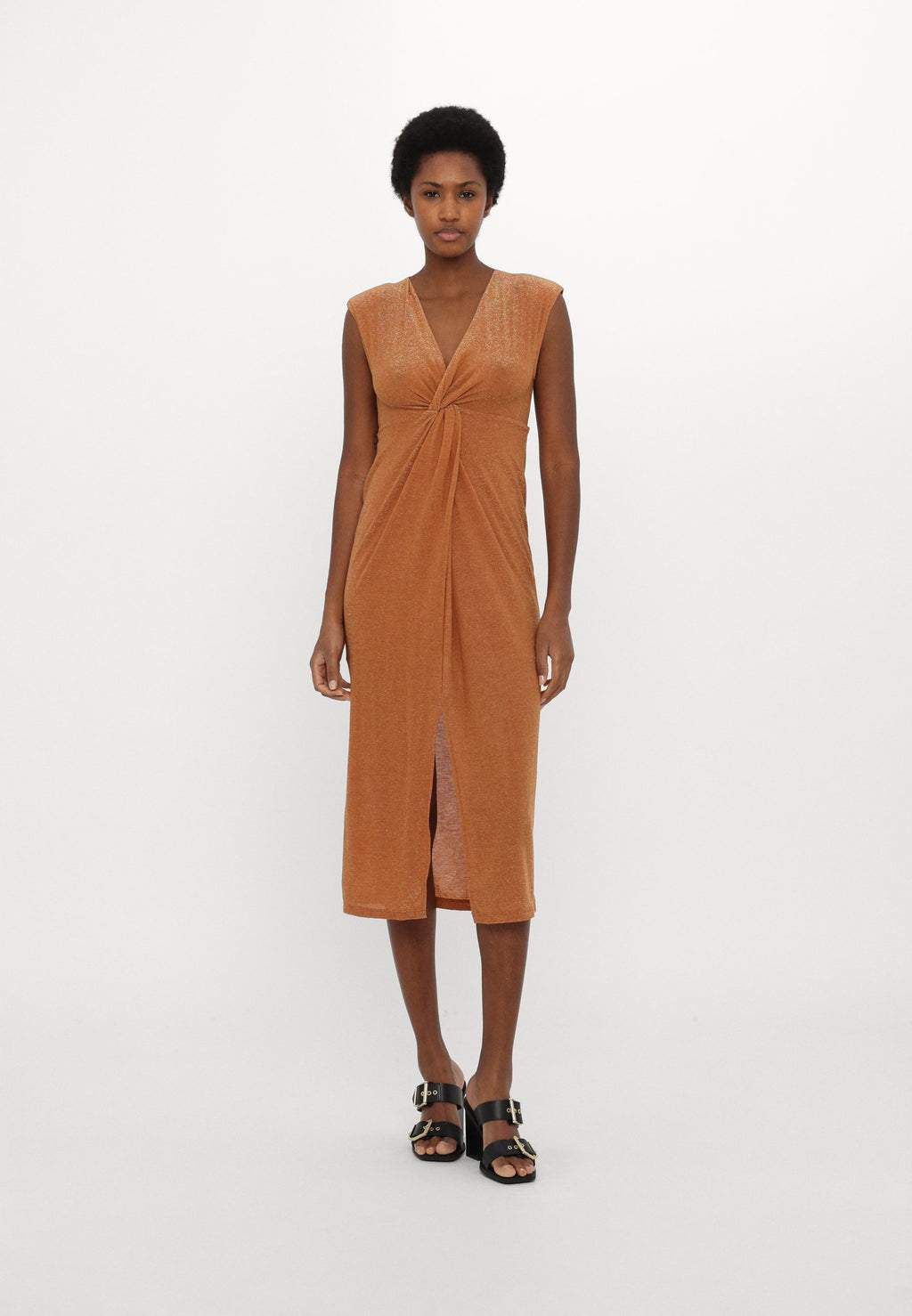 Stefanel LUREX DRESS  GINGER ROOT