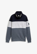 TOM TAILOR Sweatshirt - navy grindle structure