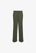 s.Oliver REGULAR MIT FALTE - Trousers - olivgrün