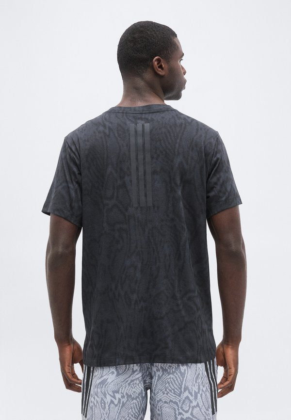 adidas Performance D4T POWER TEE - Print T-shirt - carbon/black