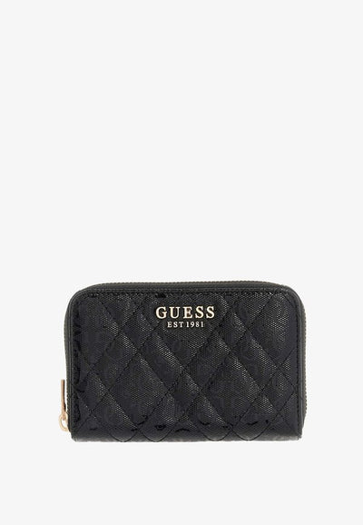 Guess ISEMAY PATENT-LOOK - Wallet - schwarz