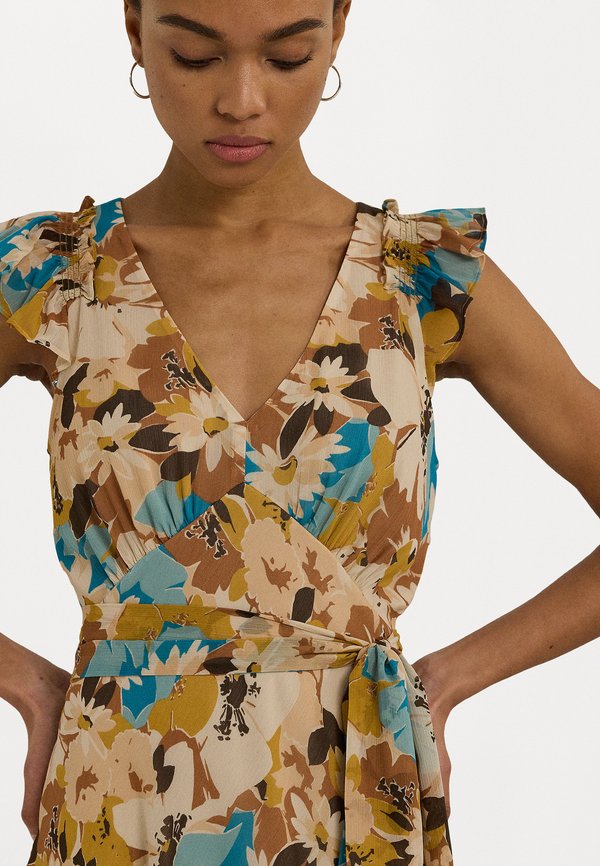 Lauren Ralph Lauren FLORAL BELTED CRINKLE GEORGETTE DRESS