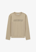 Guess BEDRUCKTER LOGO-PULLOVER - Sweatshirt - beige