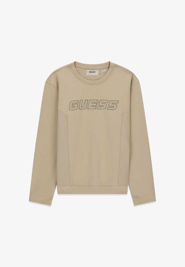 Guess BEDRUCKTER LOGO-PULLOVER - Sweatshirt - beige