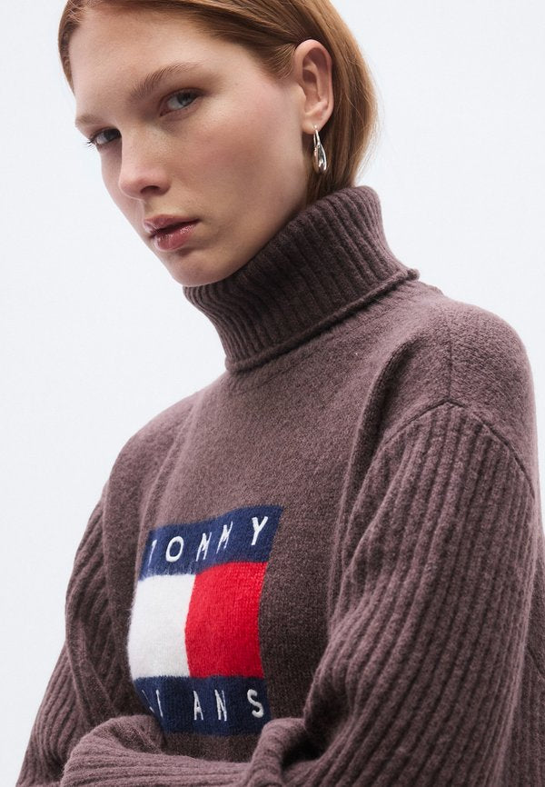 Tommy Jeans TOMMY FLAG RELAXED MAXI JUMPER DRESS