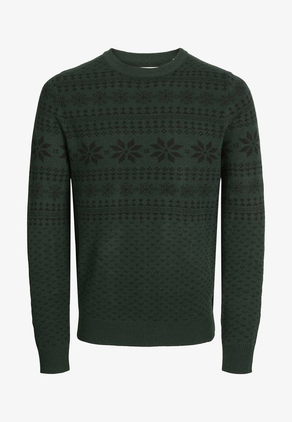 Jack & Jones Knitted X-mas Knitted - Jumper - dunkelgrün