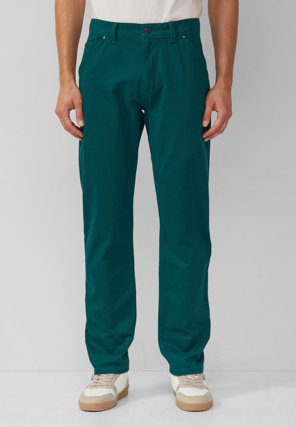 s.Oliver TWILL MIT ZIERNAHT - Straight leg jeans - tannengrün