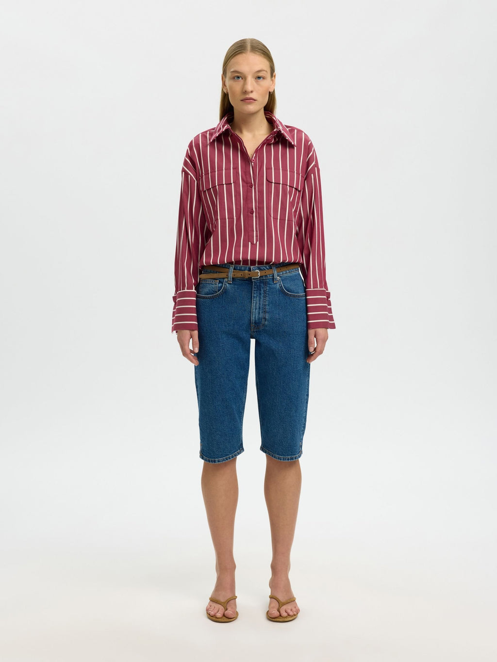 Selected SLFBEA OVERSIZE LS SHIRT B