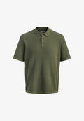 Jack & Jones JJEGEORGE KNIT POLO SS SN - Polo shirt - dusty olive