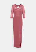 WAL G. WGXZL WEDDING - ROSE LACE TOP MAXI DRESS