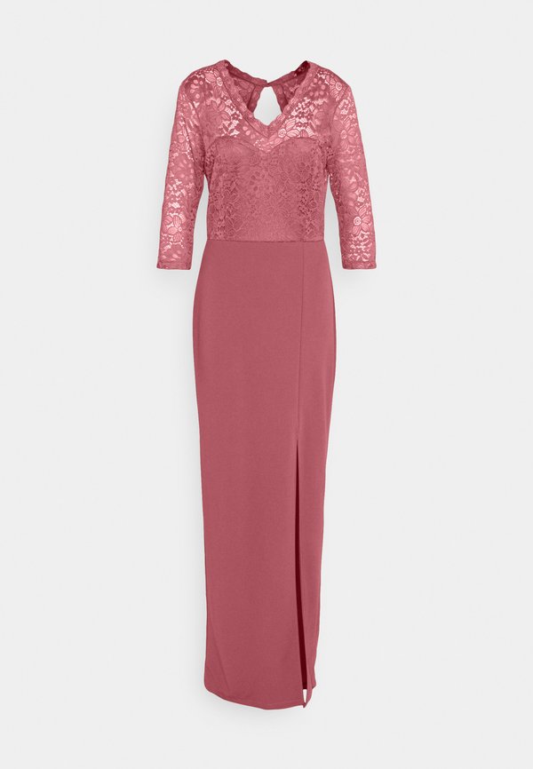 WAL G. WGXZL WEDDING - ROSE LACE TOP MAXI DRESS