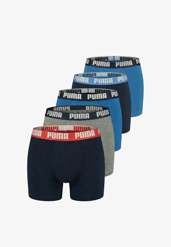Puma 5ER PACK - Boxer briefs - blau   grau melange