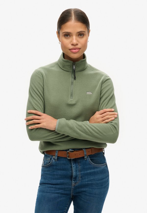 Superdry & Co POLAR HALF ZIP - Fleece jumper - laurel khaki