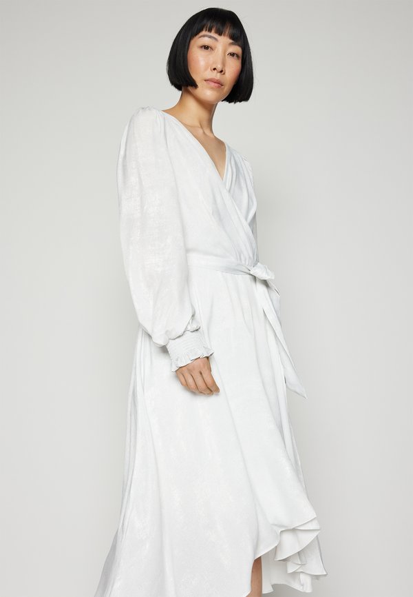 DKNY BALLOON SLEEVE WRAP GOWN
