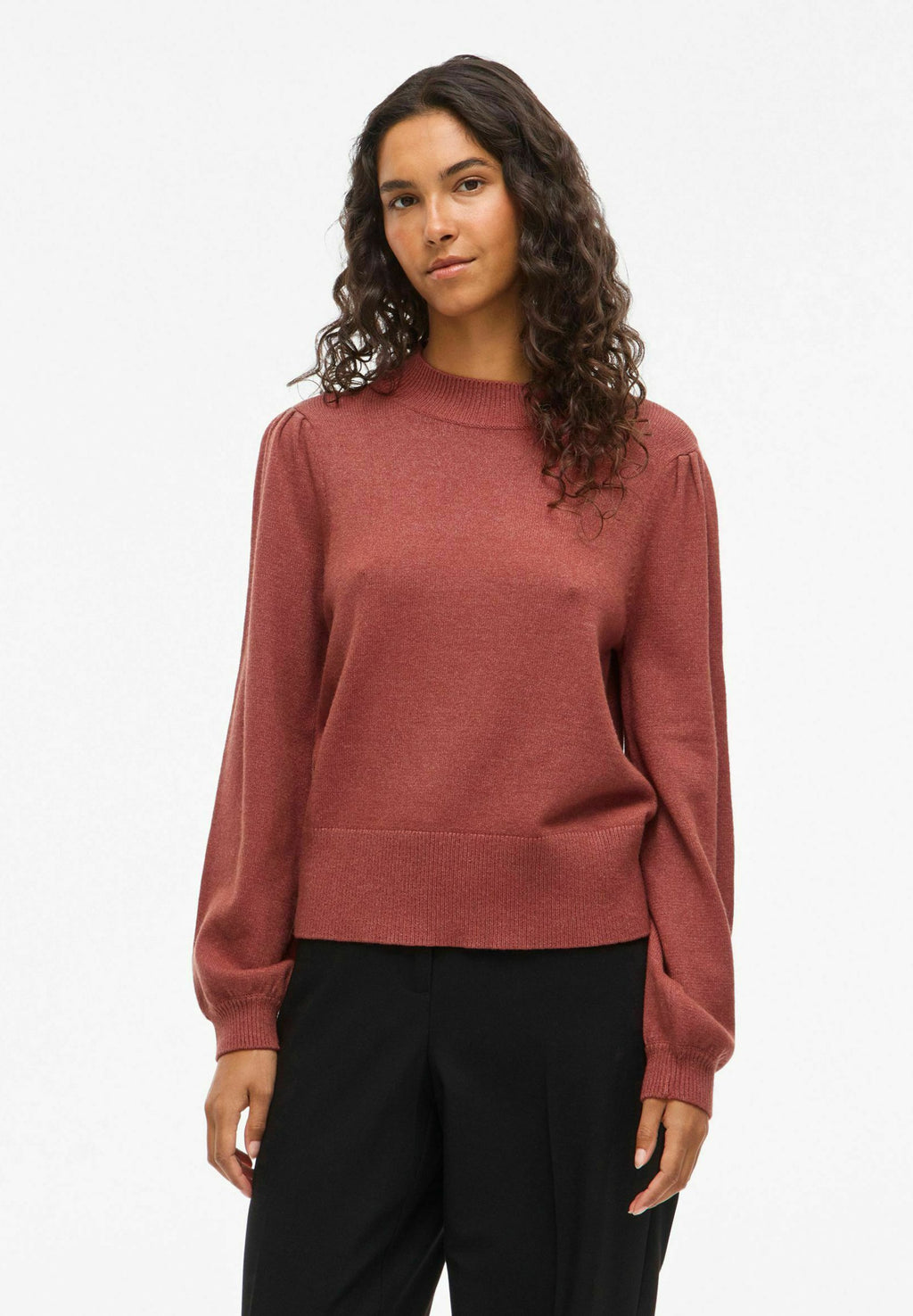 VILA VIRIL TURTLE-NK BALLOON L/S TOP - NOOS