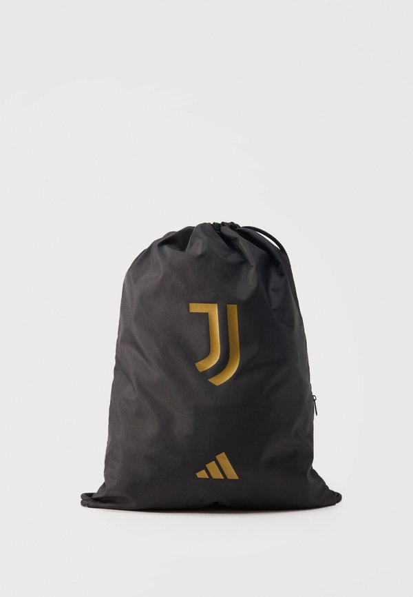 adidas Performance JUVENTUS GYMSACK UNISEX - Drawstring sports bag - black/dark gold-coloured