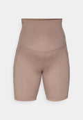 Hochtaillierte Radhosen aus weichem, dehnbarem Material. Hellbraune Farbe mit zwei Seitentaschen und glatten Nähten für Komfort und passgenauen Sitz.