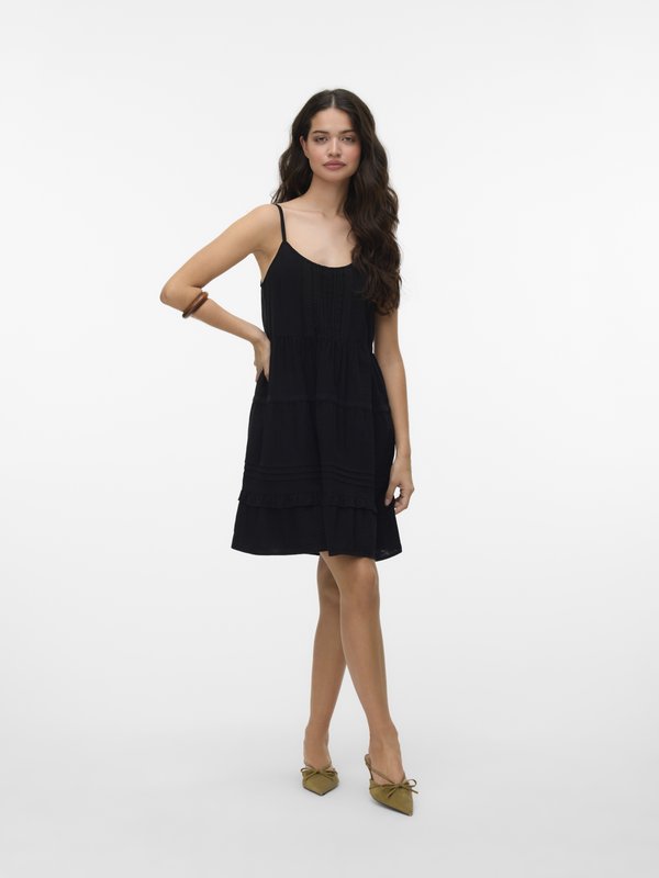 Vero Moda VMPRETTY Short - Day dress - black