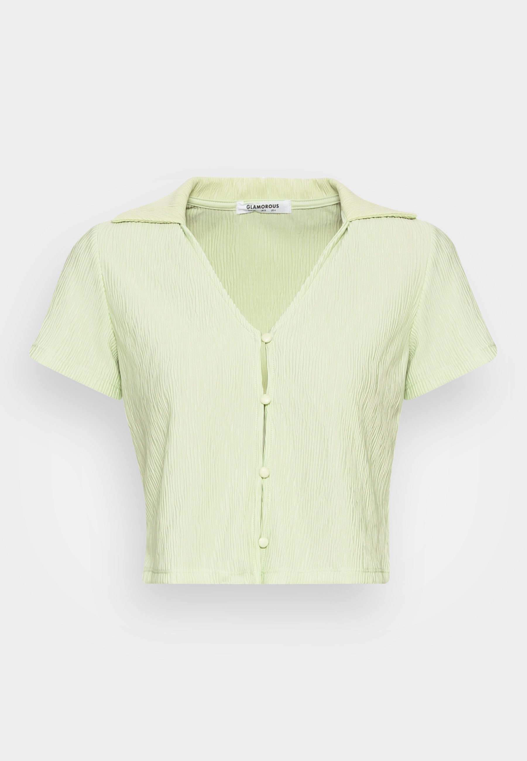 Glamorous BUTTON THROUGH CROP WITH V NECK COLLAR
