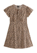 New Look LEOPARD PRINT TIE NECK MINI