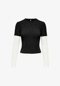 ONLY TOP ONLDUBLA TOP - Long sleeved top - black