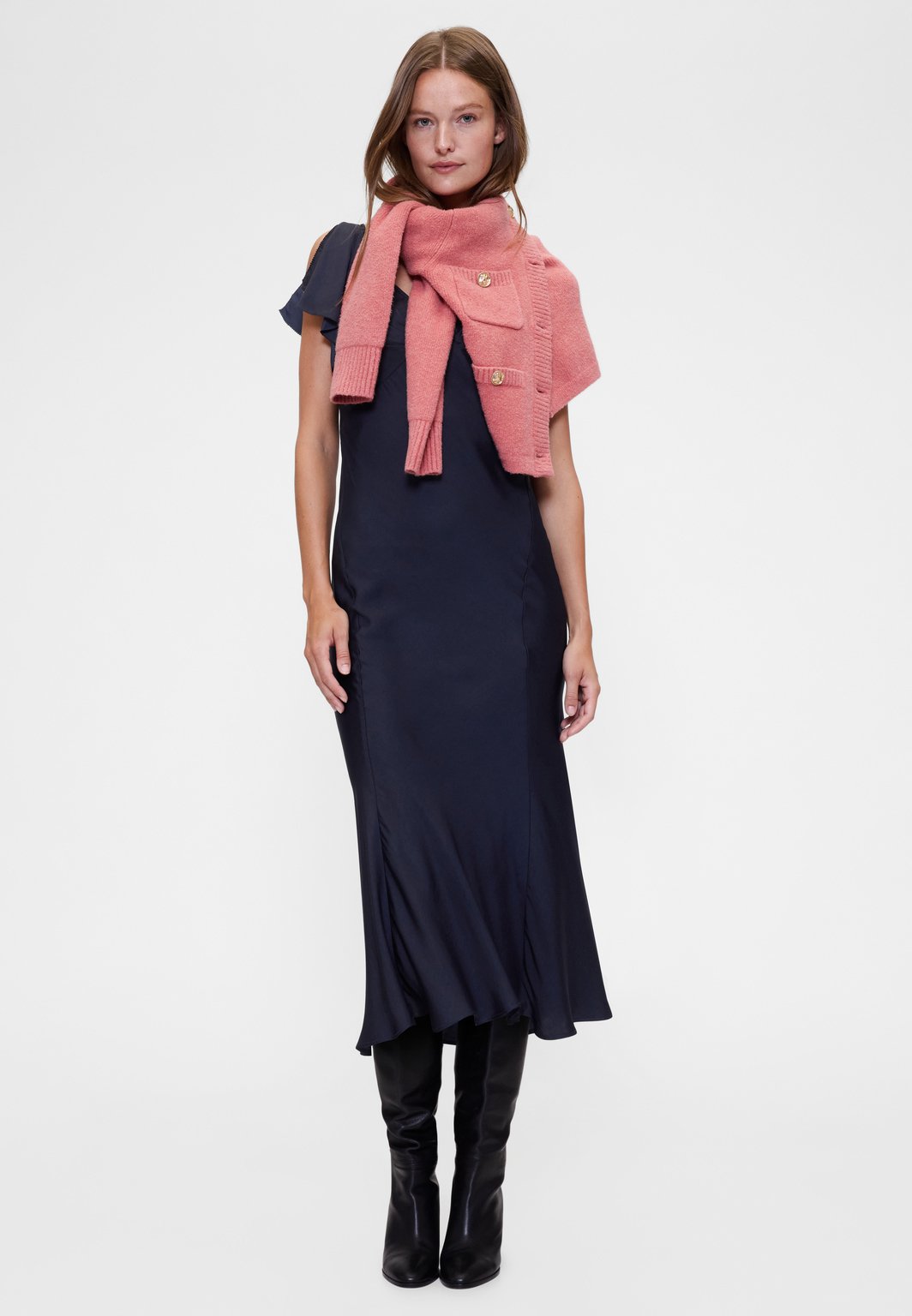 GAP GAPSTUDIO SATIN MIDI DRESS