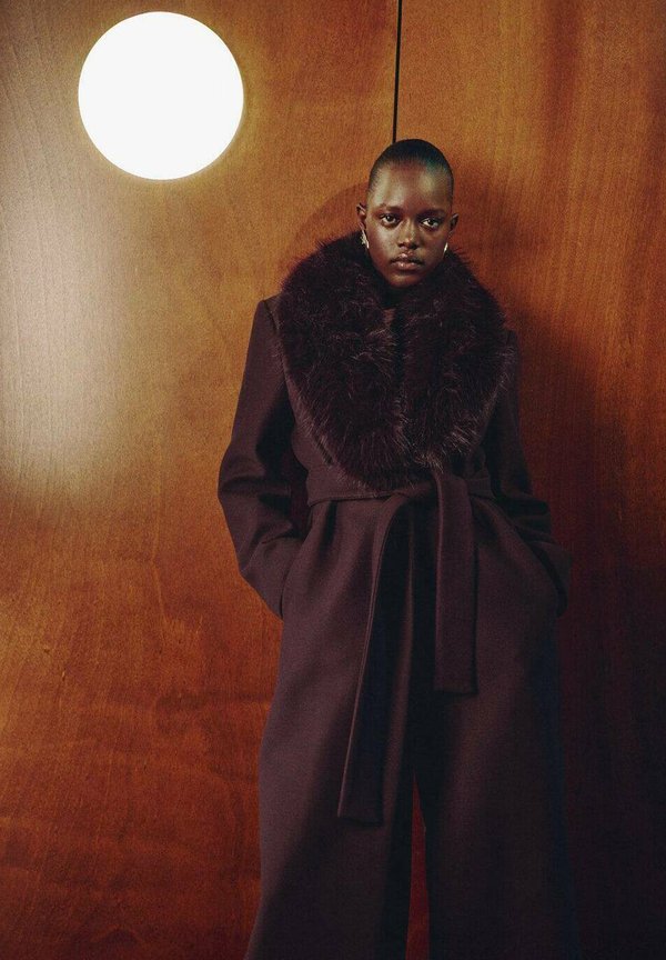 Mango Classic coat - bordeaux