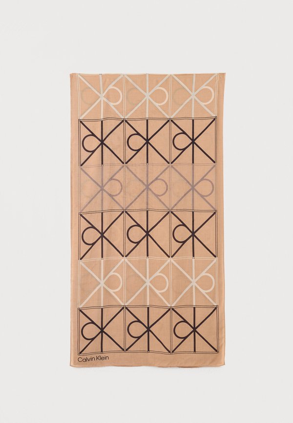 Calvin Klein EMBLEM DEGRADE UNISEX - Scarf - beige