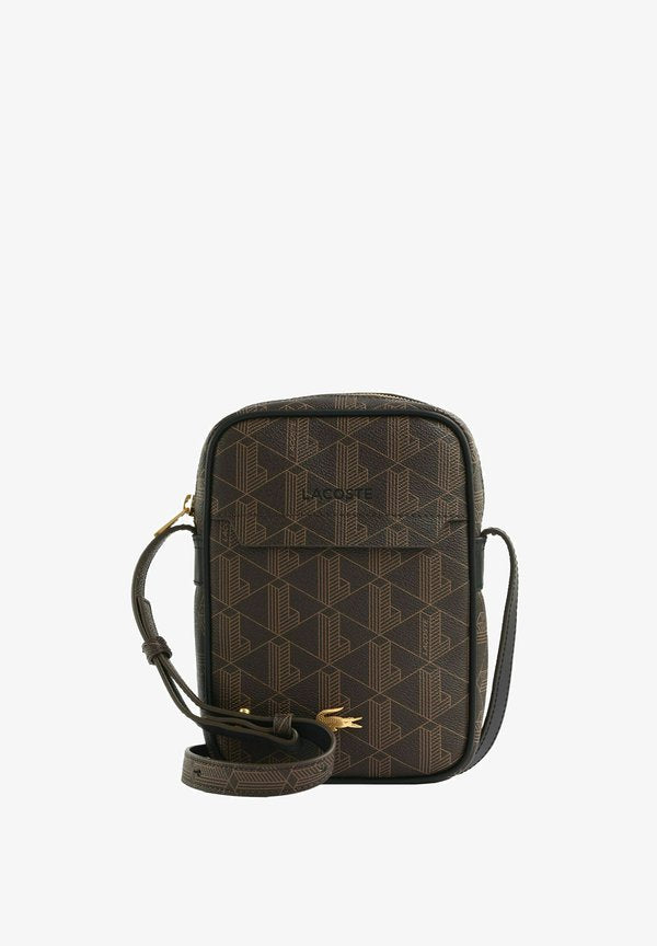 Lacoste VERTICAL CAMERA BAG - Camera bag - mono slate black shitake