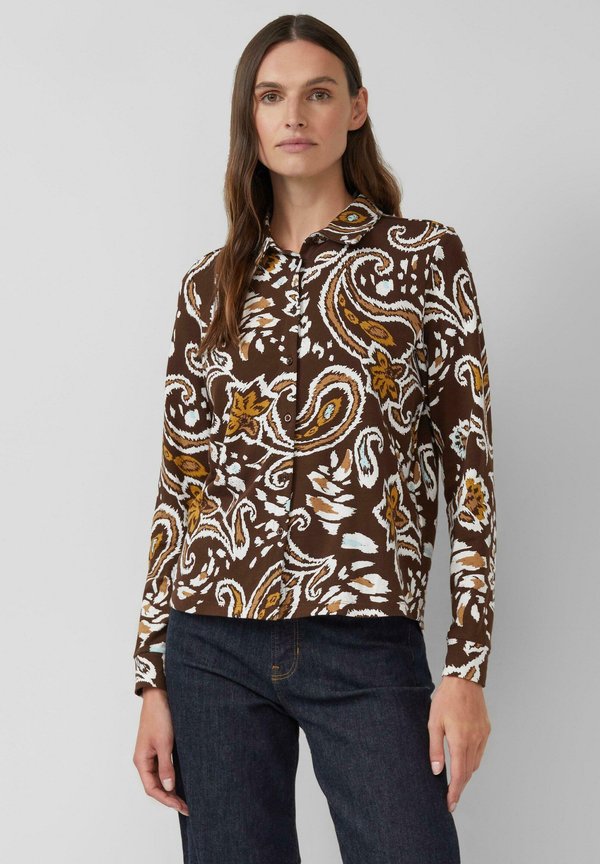 s.Oliver Button-down blouse - dunkelbraun