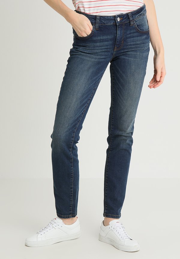 TOM TAILOR TTALEXA Slim - Slim fit jeans - dark stone wash denim blue