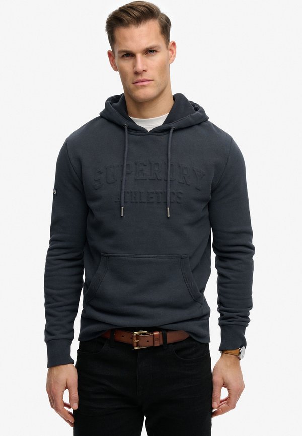 Superdry & Co ATHLETIC EMBOSSED - Hoodie - blackboard