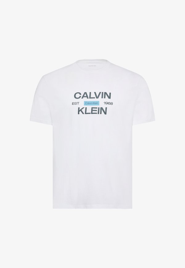 Calvin Klein Jeans STACK GRAP - Print T-shirt - bright white