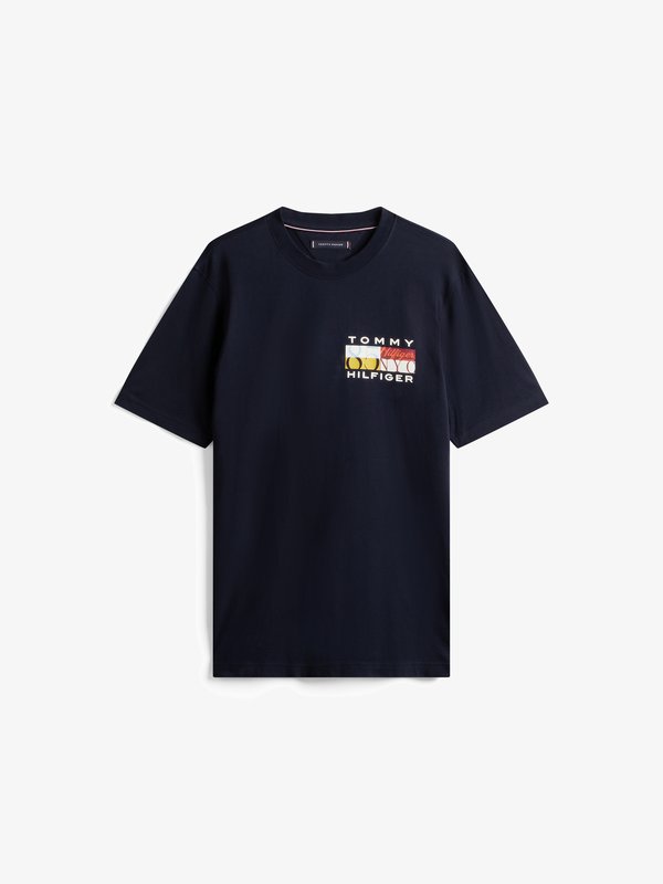 Tommy Hilfiger COLOUR FLAG TEE - Print T-shirt - desert sky