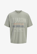 Jack & Jones JORMENTON TYPO - Print T-shirt - seagrass