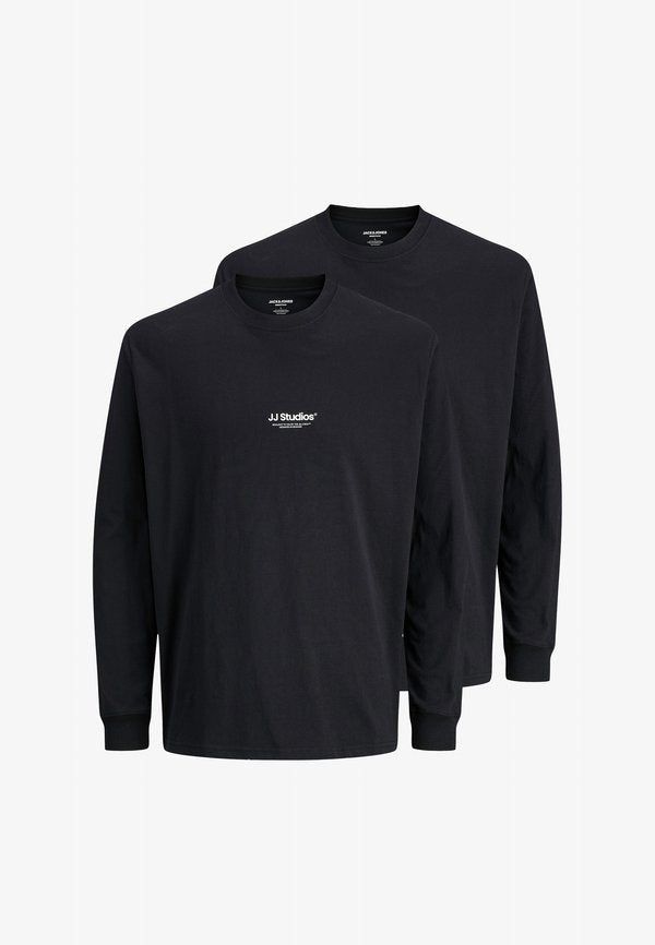 Jack & Jones 2 PACK - Long sleeved top - schwarz