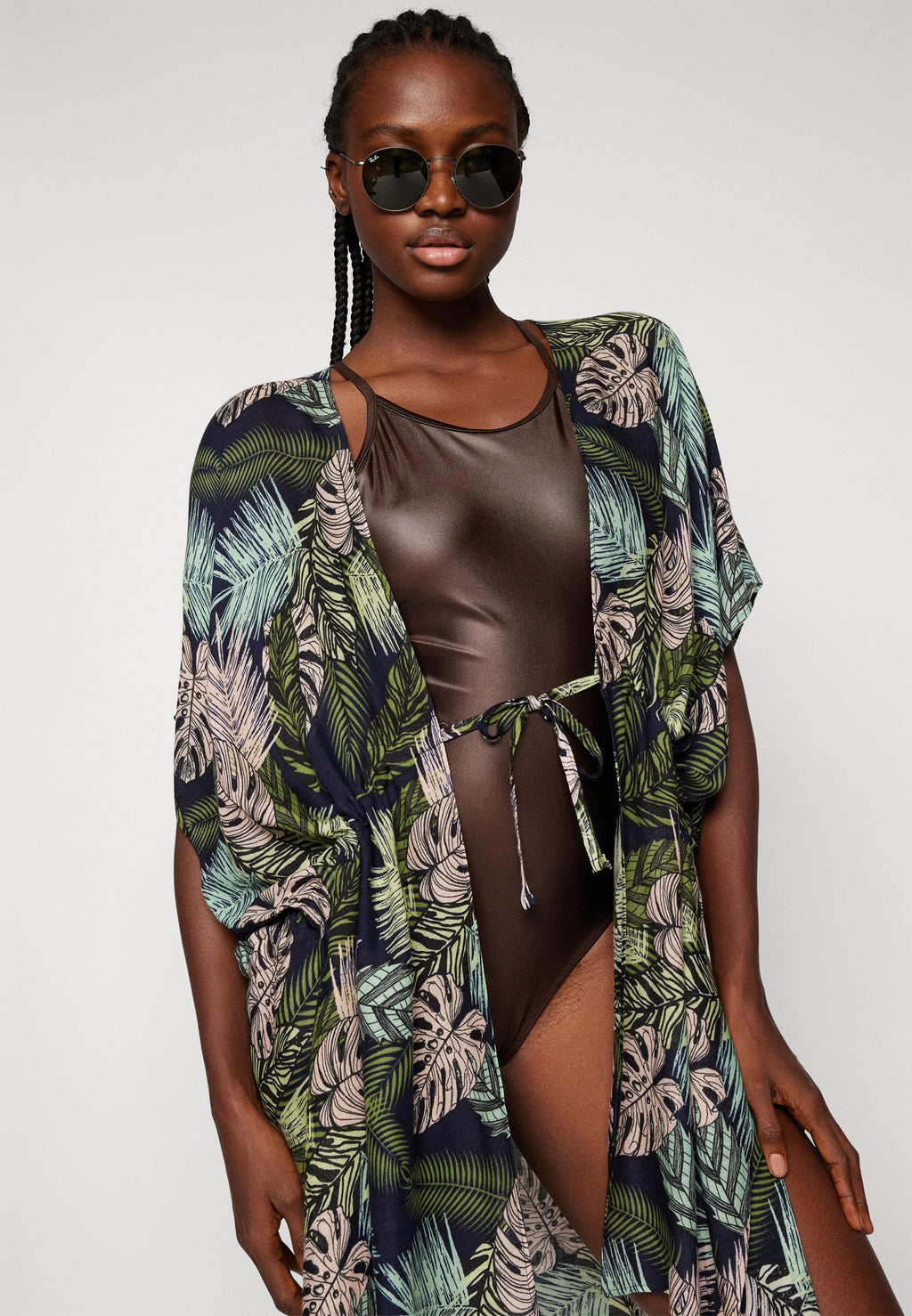 Anna Field PRINTED SHORT KIMONO