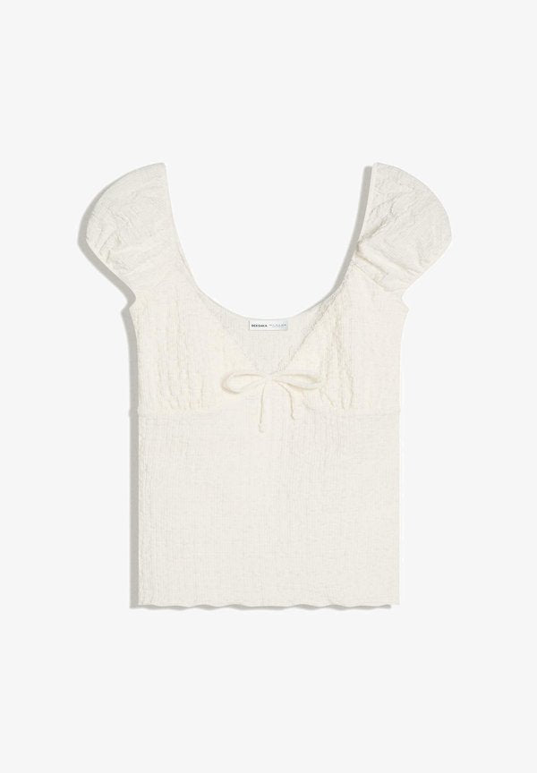 Bershka TOP - Blouse - beige