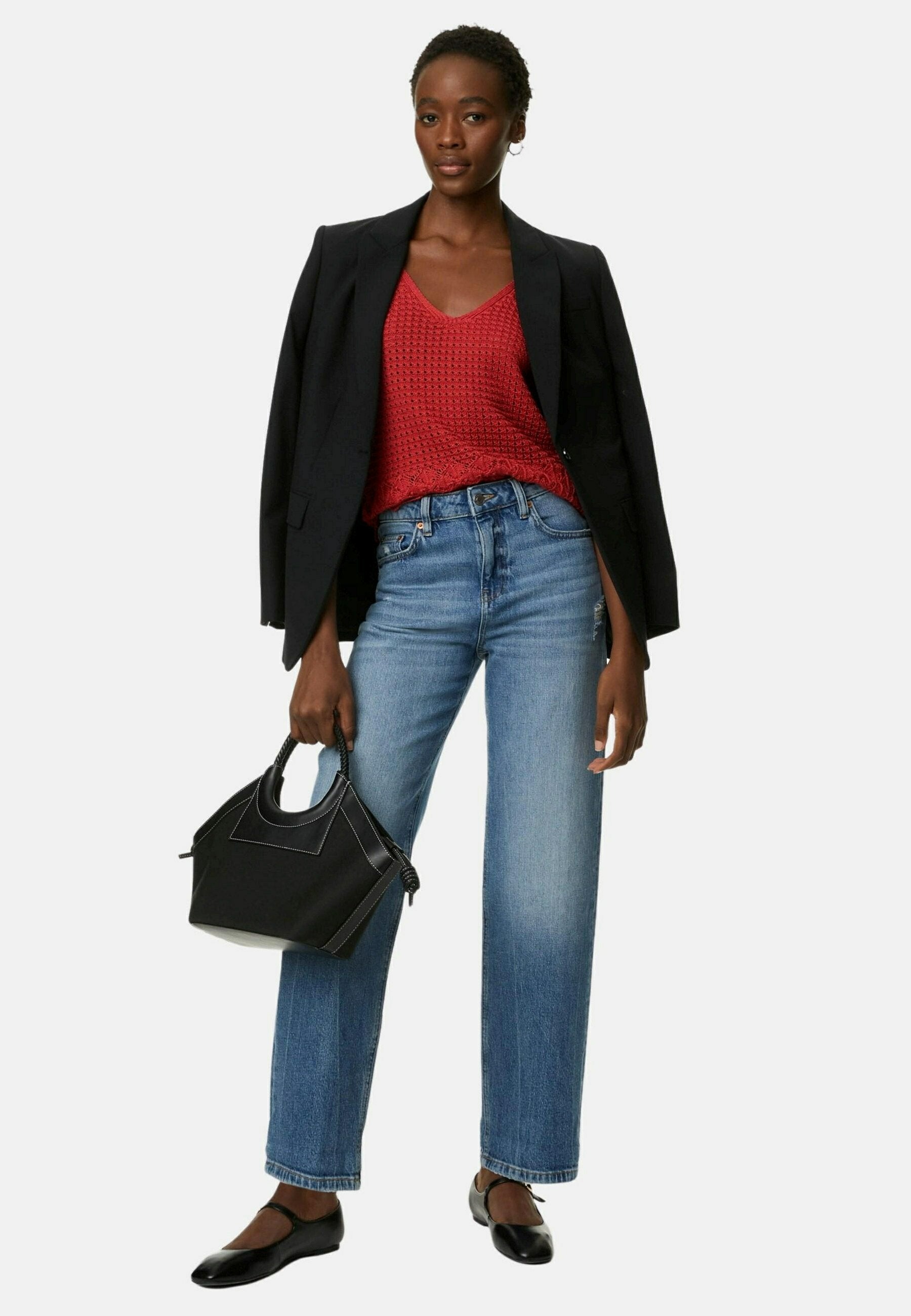 Marks & Spencer POINTELLE TEXTURED V NECK