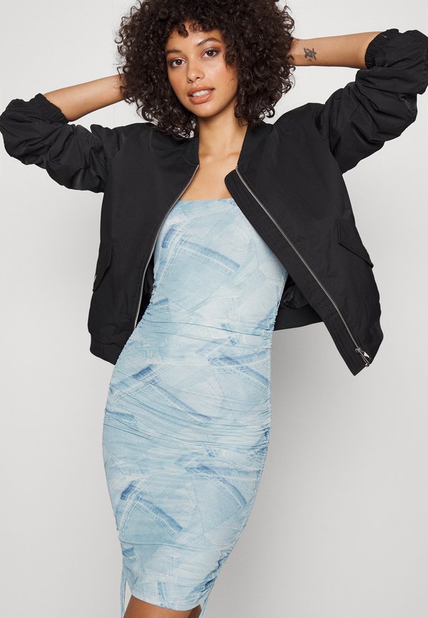 Good American RUCHED MINI DRESS