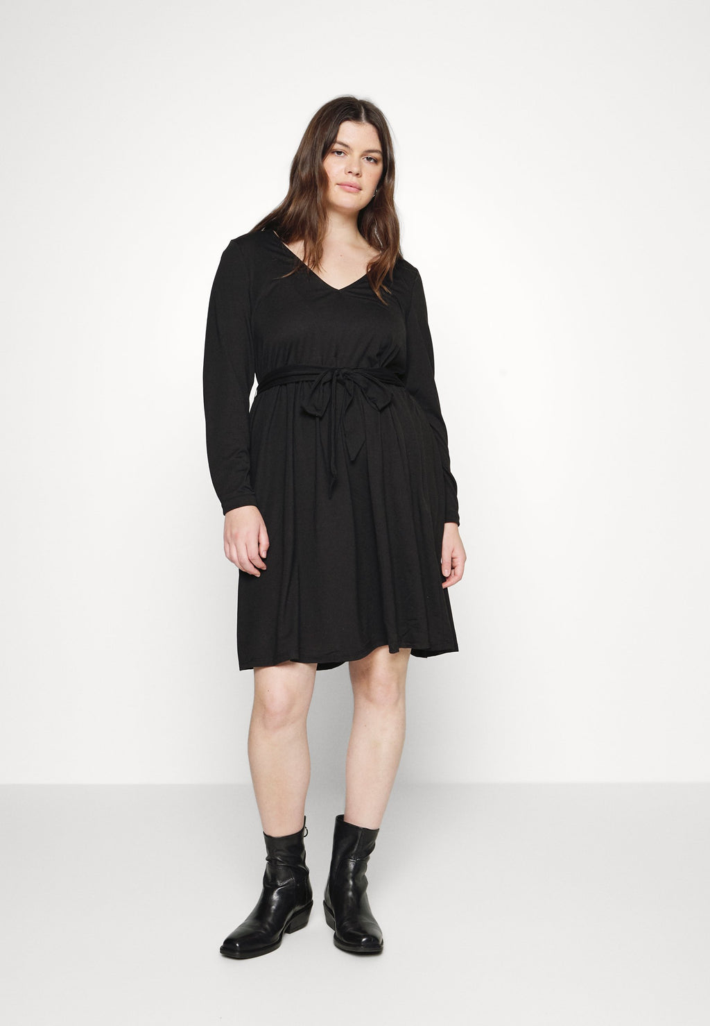 EVOKED VILA VINIMO V NECK BELT DRESS